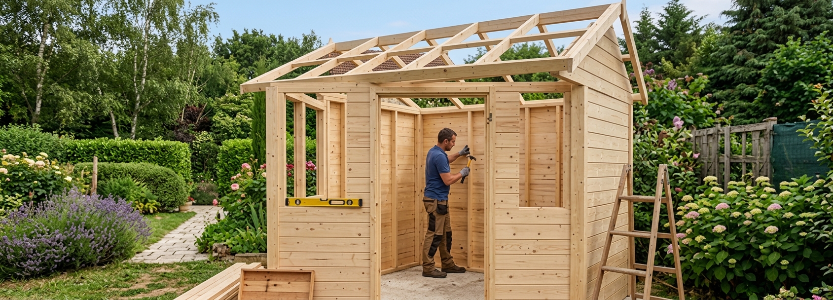 installation abri de jardin IA